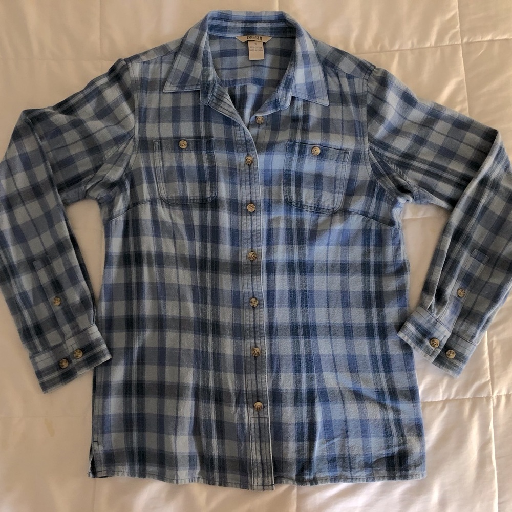 Women’s Duluth Trading Co Flannel- Blue Sz: S